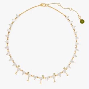 Kate Spade Gold and Crystal Martini Necklace